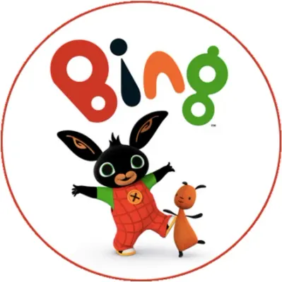 Bing – s Flopem a velkým nápisem – jedlý papír na dort
