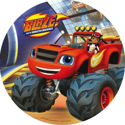 Blaze – AJ za volantem a závodní aréna – jedlý papír na dort