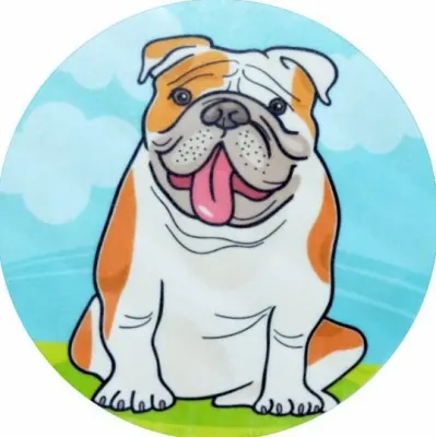 Bulldog – pes – jedlý papír na dort