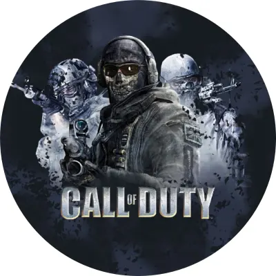 Call of Duty – voják s maskou lebky a tým – jedlý papír na dort