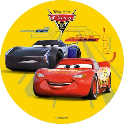 Cars – McQueen a Jackson Hrom – jedlý papír na dort