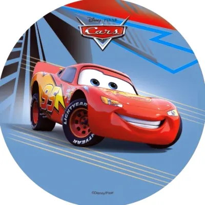 Cars – McQueen na modré dráze – jedlý papír na dort