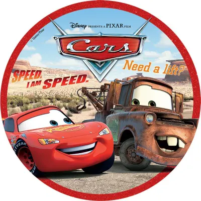 Cars – McQueen a Burák v poušti – jedlý papír na dort