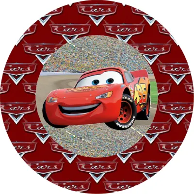 Cars – Blesk McQueen před tribunami – jedlý papír na dort