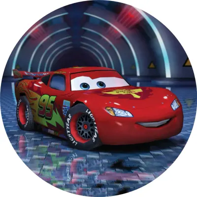 Cars – McQueen ve svítícím tunelu – jedlý papír na dort