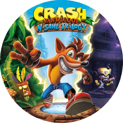 Crash Bandicoot – skok z portálu a Aku Aku – jedlý papír na dort