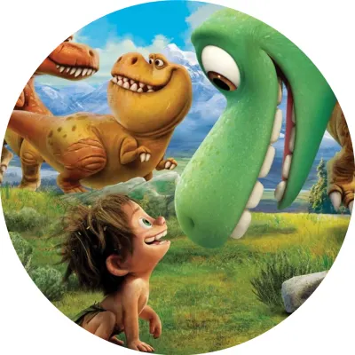 Hodný dinosaurus – Arlo s Bodem a horami – jedlý papír na dort