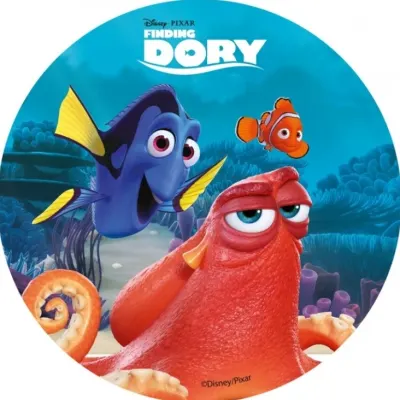 Hledá se Dory – Dory, Nemo a chobotnice Hank – jedlý papír na dort