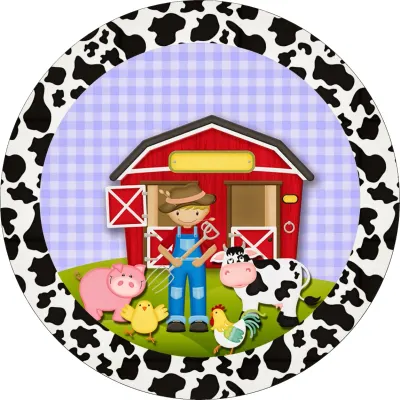 Farmář a zvířátka – jedlý papír na dort