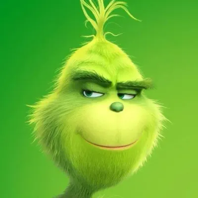 Grinch – detailní portrét s úsměvem – jedlý papír na dort