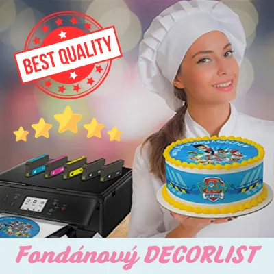 Tisk vaší foto na DECORLIST – KULATÝ / HRANATÝ ✴️ – jedlý papír na dort