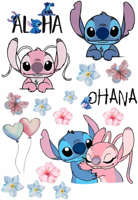 Lilo & Stitch k výřezu – obdélníkový jedlý papír na dort