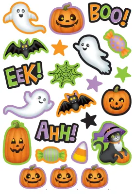 Halloween – nápisy BOO, EEK a kočka v klobouku – jedlá kolečka na cupcakes