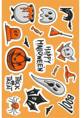 Halloween – duchové a nápis Trick or Treat – obdélníkový jedlý papír na dort