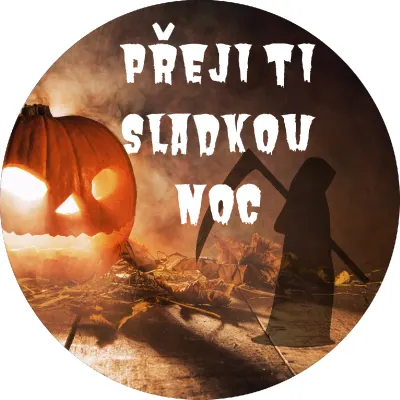Halloween – Smrtka a Přeji ti sladkou noc – jedlý papír na dort