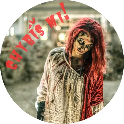 Halloween – Zombie a nápis Chybíš mi – jedlý papír na dort