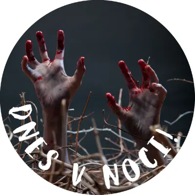 Halloween – ruce z trní s nápisem DNES V NOCI – jedlý papír na dort