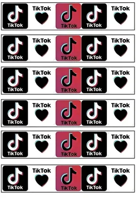TikTok – mini motivy s notami a srdíčky – jedlá kolečka na cupcakes