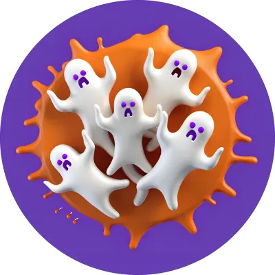 Halloween – 3D strašidla v oranžové kapce – jedlý papír na dort