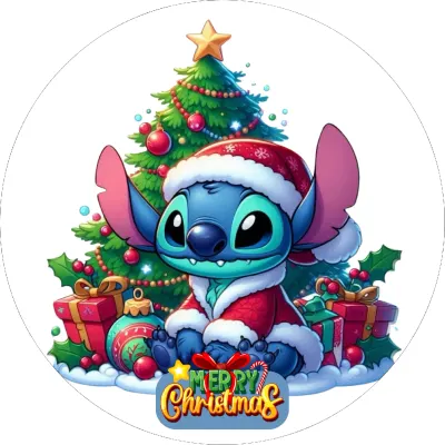 Lilo & Stitch – Stitch, dárky a stromeček – jedlý papír na dort