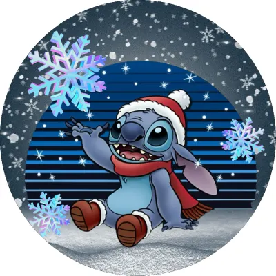 Lilo & Stitch – Stitch v šále a botičkách – jedlý papír na dort