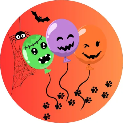 Halloween – strašidelné balónky s tvářemi – jedlý papír na dort