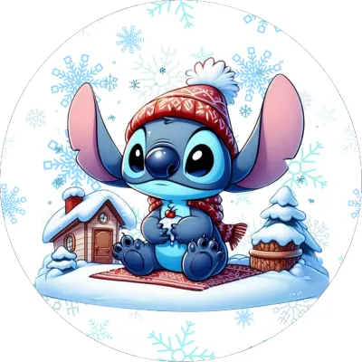 Lilo & Stitch – Stitch v čepici a chaloupka – jedlý papír na dort