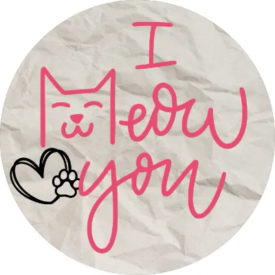 I Love You – kočička – jedlý papír na dort