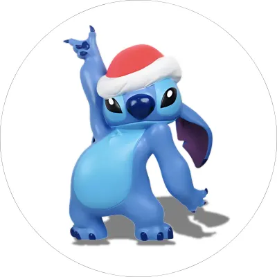 Lilo & Stitch – tančící Stitch v čepici – jedlý papír na dort