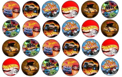 Cupcakes Hot Wheels – jedlá kolečka na cupcakes