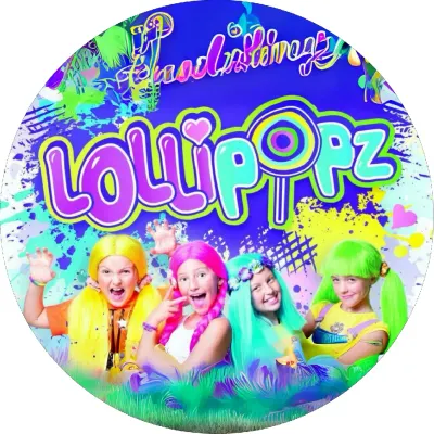 Lollipopz – modré pozadí s cákanci – jedlý papír na dort