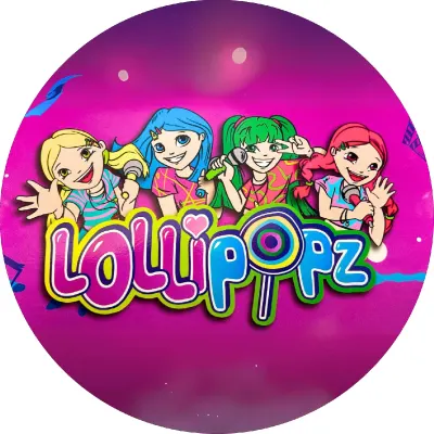 Lollipopz – zpěvačky s mikrofony na růžové – jedlý papír na dort