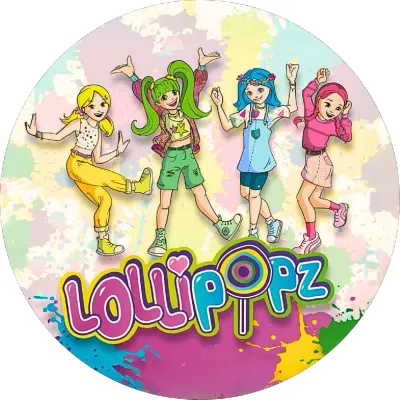 Lollipopz – tančící dívky a barevné šmouhy – jedlý papír na dort