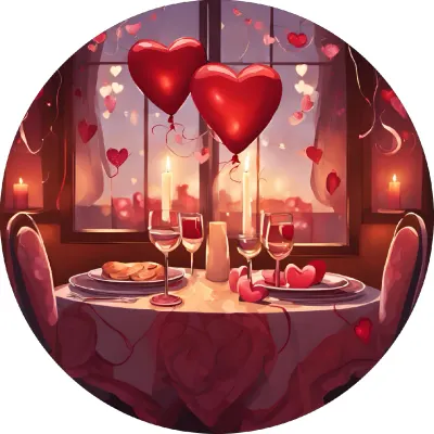 Valentýn – romantický večer – jedlý papír na dort