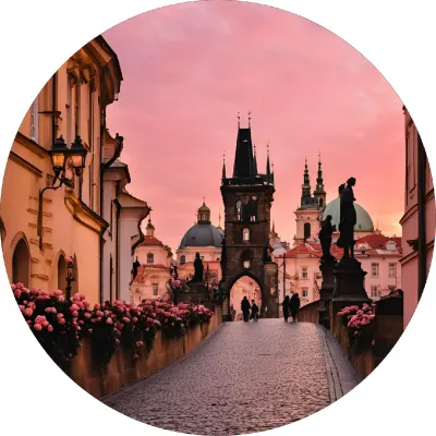 Stará Praha – Květiny – Valentýn – jedlý papír na dort