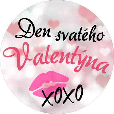 Den svatého Valentýna – XOXO – jedlý papír na dort