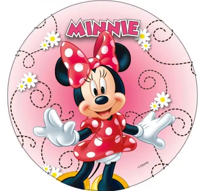 Minnie s kopretinami – jedlý papír na dort