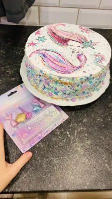Fotka od zákaznice Lucie – Zdobení sladká mořská panna 90g - Happy Sprinkles | Skvělé pro Váš domácí dort