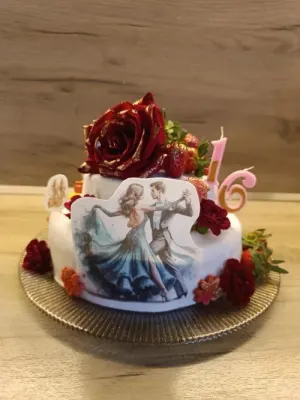 Fotka od zákaznice Helena – Extra lesklá cukrářská barva Fun Cakes - zlatá Ginger /F41095