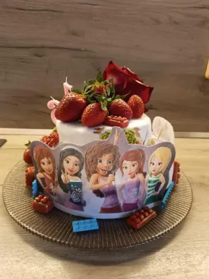 Fotka od zákaznice Helena – Jedlý papír: LEGO FRIENDS formát A4 v nabídce jedlý papír i fondán