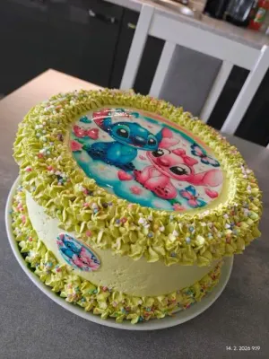 Fotka od zákaznice Markéta – Jedlý papír LILO A STITCH ★ oblíbený tisk na jedlý papír