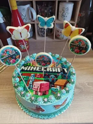 Fotka od zákaznice Bohumila – Jedlý papír MINECRAFT ★ oblíbený tisk na jedlý papír