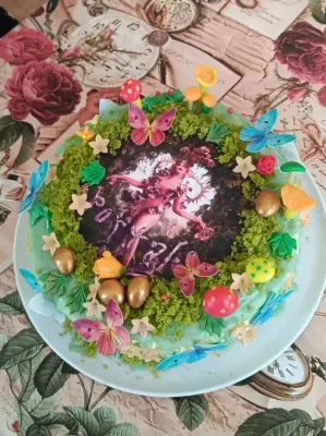 Fotka od zákaznice Martina – SweetArt zelená poleva s pistáciovou příchutí (250 g) ▹