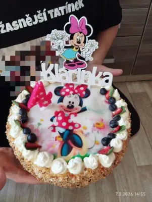 Fotka od zákaznice Pavlína – Jedlý papír MINNIE máme jako jedlý papír i fondán