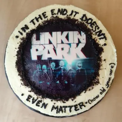 Fotka od zákaznice Barbora – Jedlý papír LINKIN PARK ★ oblíbený tisk na jedlý papír