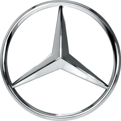 Mercedes – chromované stříbrné logo – jedlý papír na dort