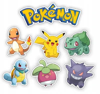 Pokémon – Pikachu a postavičky k vystřižení – jedlý papír na dort