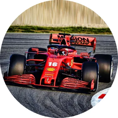 Formule – červený závodní monopost – jedlý papír na dort