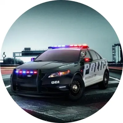 Policie – americké policejní auto – jedlý papír na dort