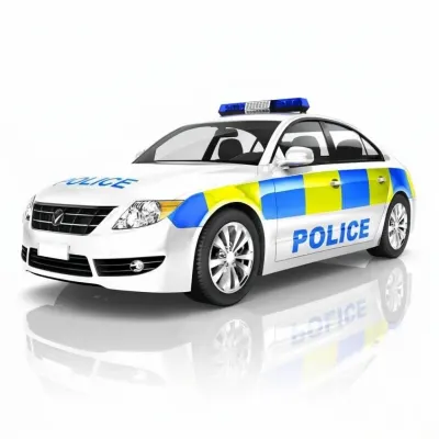 Policie – Policejní auto – jedlý papír na dort